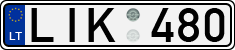 License plate of Lithuania, Cars