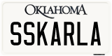 Oklahoma, Vanity Plates