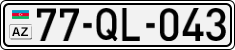 License plate of Azerbaijan, Cars