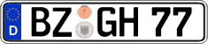 German license plate, Regular plates