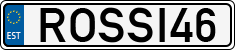 License plate of Estonia, Vanity Plates