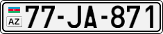 License plate of Azerbaijan, Cars