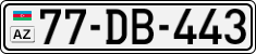 License plate of Azerbaijan, Cars