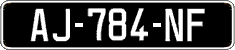 French license plate, SIV (oldtimers)