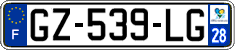 French license plate, SIV (ordinary)