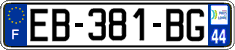 French license plate, SIV (ordinary)