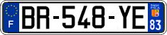 French license plate, SIV (ordinary)