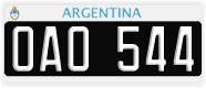 License plate of Argentina, Cars (1995, ABC 123)