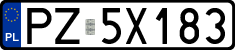 License plates of Poland, Regular car plates