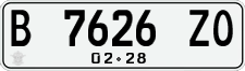 License plate of Indonesia, Regular plates