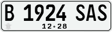 License plate of Indonesia, Regular plates