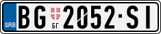 License plate of Serbia, Cars