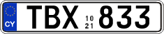 License plate of Cyprus, Regular plates