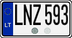 License plate of Lithuania, Cars