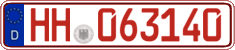 German license plate, Red license plates