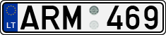 License plate of Lithuania, Cars