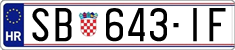 License plate of Croatia, Regular plates