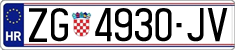 License plate of Croatia, Regular plates