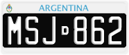 License plate of Argentina, Cars (1995, ABC 123)
