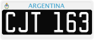 License plate of Argentina, Cars (1995, ABC 123)