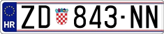 License plate of Croatia, Regular plates