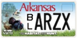 Arkansas, Specialty plates (AB XXXX / XXXXX)