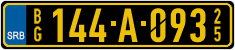License plate of Serbia, Diplomatic