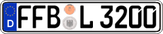 German license plate, Regular plates