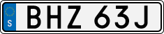 License plate of Sweden, Regular plates
