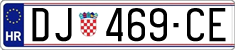 License plate of Croatia, Regular plates