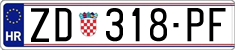 License plate of Croatia, Regular plates