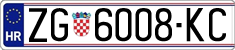 License plate of Croatia, Regular plates
