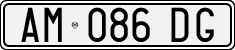 License plate of Italy, Cars (1994 year series)