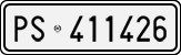 License plate of Italy, Cars (1927 year series)