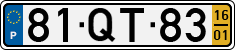 License plate of Portugal, Regular plates