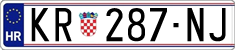License plate of Croatia, Regular plates