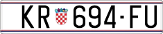 License plate of Croatia, Regular plates