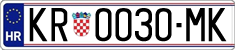 License plate of Croatia, Regular plates