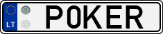 License plate of Lithuania, Vanity Plates