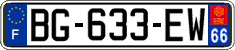 French license plate, SIV (ordinary)