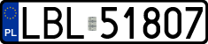 License plates of Poland, Regular car plates