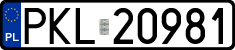 License plates of Poland, Regular car plates