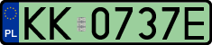 License plates of Poland, Electric vehicles
