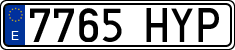 License plates of Spain, Ordinary (2000)