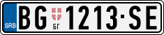 License plate of Serbia, Cars