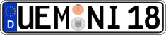 German license plate, Regular plates