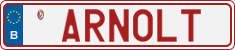 License plate of Belgium, Vanity Plates (2014)