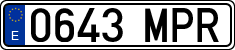 License plates of Spain, Ordinary (2000)