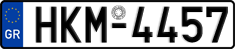License plate of Greece, Cars