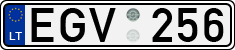 License plate of Lithuania, Cars